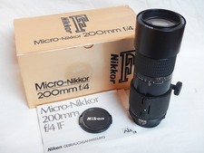 Nikon Micro 200mm f4 AI-S AIS Nikkor + Scatola Box MINT Condition COME NUOVO