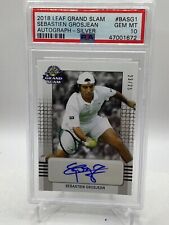 2018 Leaf Grand Slam Tennis Silver Auto /25 Sebastien Grosjean  PSA 10