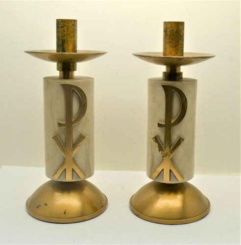 Coppia candelabri altare - coppia,
