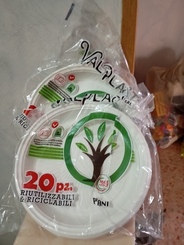 100 piatti plastica piani - ,