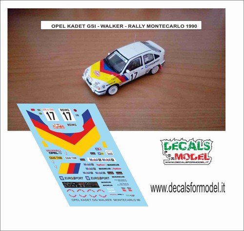 Decals opel kadett gsi - 1:43,