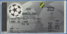 Ticket AIK Solna Barcelona