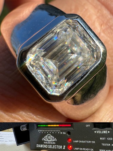 Anello uomo 3ct moissanite - uomo,