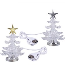  2 Pcs Usb Car Christmas Tree