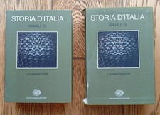 Libro Storia d'Italia - L'alimentazione - Annali 13 - Einaudi  1998