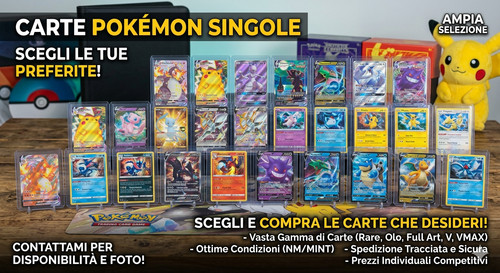 Carte pokémon singole da - pokémon:,