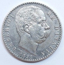 Regno d'Italia raro 2 lire 1898 q.Spl Umberto I