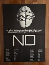 POSTER,UOMINI CULTURA FRIULANI,NO ABROGAZIONE LEGGE DIVORZIO,DESIGN CIUSSI ART