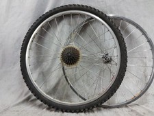 Set ruote bici mtb Trek Matrix Corvair 26" 135/100 argento 8 velocità spedizione USA :)