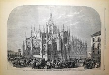 Stampa antica MILANO DUOMO