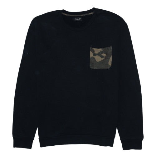 Felpa girocollo uomo - zara, nera