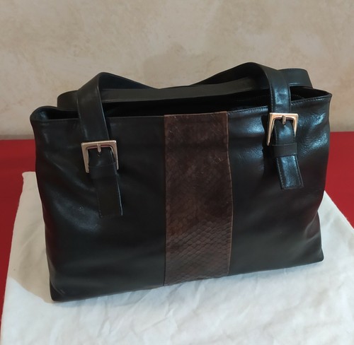 Borsa mano pelle - in, nero