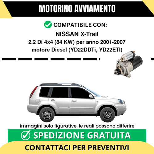 Motorino avviamento nissan - motorino,