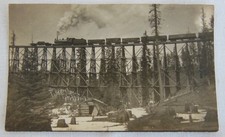 RPPC Motore a Vapore Attraversamento Trout Creek Railroad Cavalletto C. 1907-17