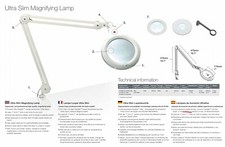 Lampada/Lente d’ingrandimento con Morsetto Daylight® D22020-01 Ultra-Slim  Met7"