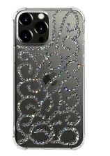 Custodia telefono filigrana Bling fatta a mano realizzata con cristalli Swarovski trasparenti 