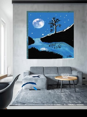 Quadro luna piena - luna,