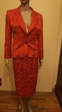 Roberto Cavalli Just Tailleur Completo ensemble Giacca Gonna Rosso Red Dress New
