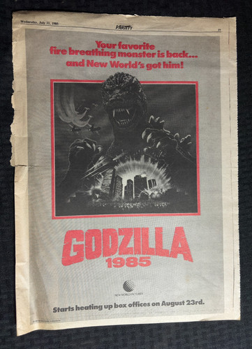Pubblicità stampa godzilla - stampa,