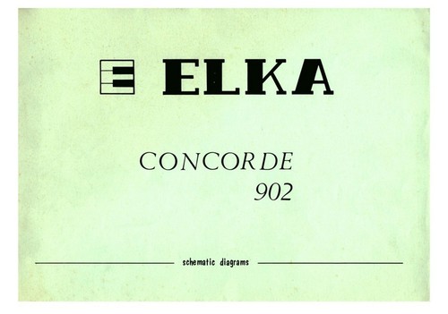Elka concorde 902 - 902, service