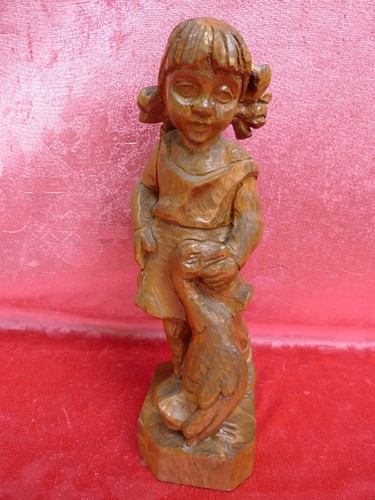 Bella vecchio statua legno - statua, di