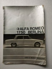 USO E MANUTENZIONE ALFA ROMEO 1750 BERLINA ED 1968 