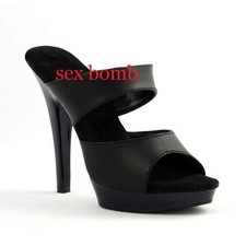 Sexy Sandali Neri pelle mini Plateau Tacco 13 n. 39 fashion GLAMOUR 