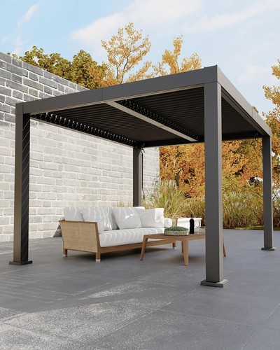 10x12ft all aluminum louvered - 10x12ft, all-aluminum