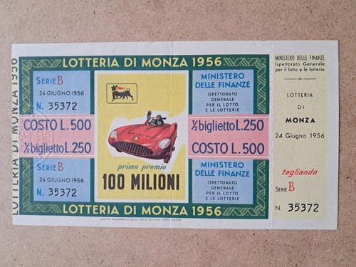 Biglietto lotteria monza - lotteria,