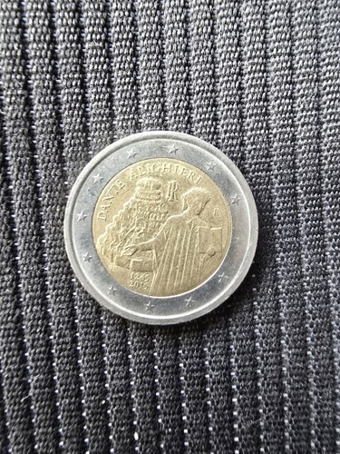 Moneta rara euro dante - euro, "dante