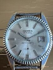 Orologio svizzero Hermin 17 rubis carica manuale antimagnetic leggi bene
