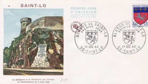 Francia 1966 fdc stema - fdc, di