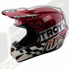 NUOVO Troy Lee Designs TLD GP PRO Fifty-50 Casco Motocross MX Enduro BIANCO/ROSSO