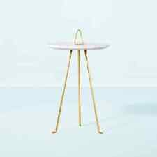 Tavolo accento piano marmo ottone/bianco - cuore e mano con magnolia spedizione gratuita!