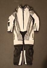 Tuta Moto In Pelle Level Bianca Bera Grigia Tg 3XL