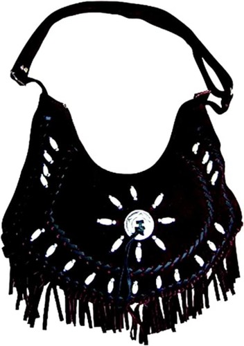 Black fringe suede - fringe,