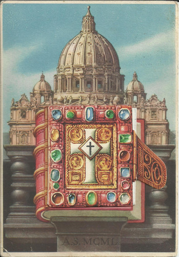 Cartolina anno santo firmata - santo, firmata-