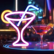 Cocktail Neon Sign Lampada Da