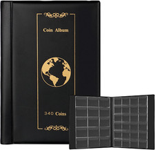 Raccoglitore Monete 340 Tasche Album Porta Monete Da Collezione 2 Euro 4.5x4.5Cm