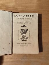RARA Cinquecentina Aulo Gellio Noctes Atticae Venezia Griffo Legatura Latino