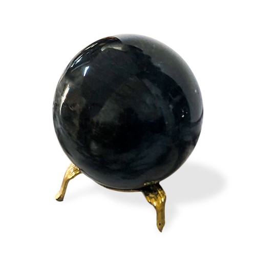 Sfera marmo nero con base - in,