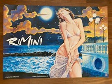 MANIFESTO,POSTER,AFFICHE 2004 Turismo RIMINI Riviera MARE F.Fellini,MILO MANARA