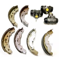 KIT GANASCE FRENO ANTERIORE E POSTERIORE + CILINDRETTI PER APE TM P602 P703