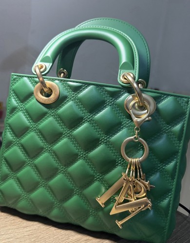 Borsa mano donna verde - a,