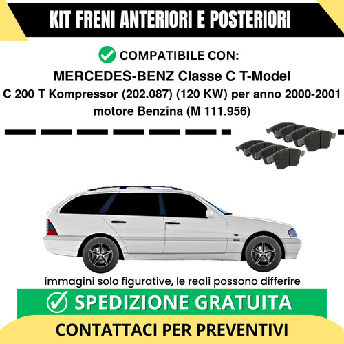 Pastiglie freno ant post - pastiglie, +