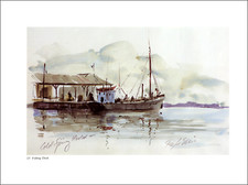 1985 Vintage Print Fishing