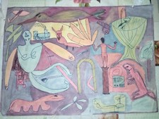 COD. 68 quadro vintage tecnica