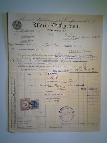 Fattura mario pellegrinotti - fattura, "mario