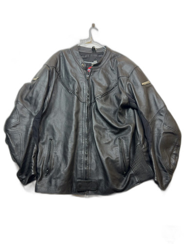 Giacca moto pelle nera - , scott