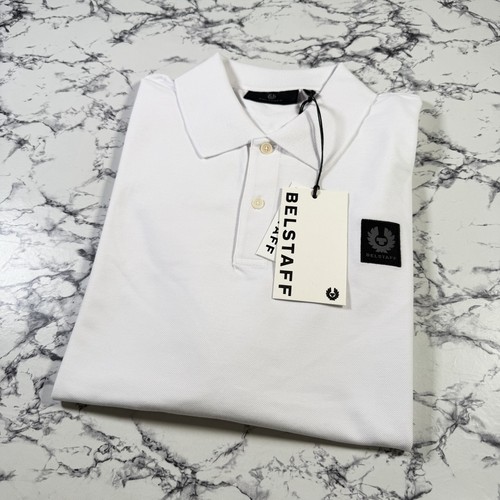 Polo uomo belstaff bianca - polo,